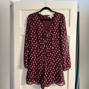 Lauren Conrad Merlot Owl Romper